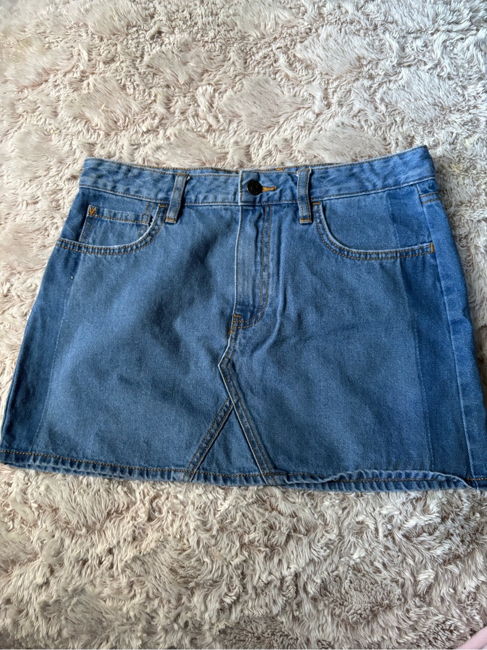 Vans Classic Denim Mini Skirt in Medium Blue